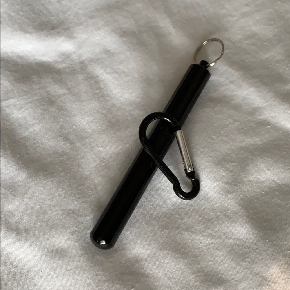 Stainless steel portable straw